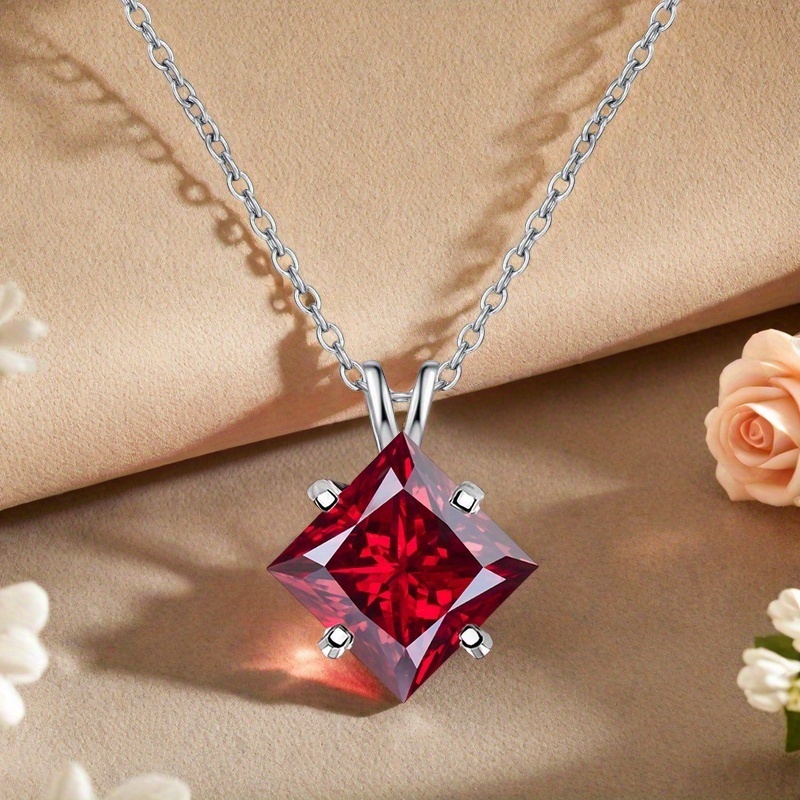 S925 Sterling Silver Moissanite Clavicle Chain Pendant